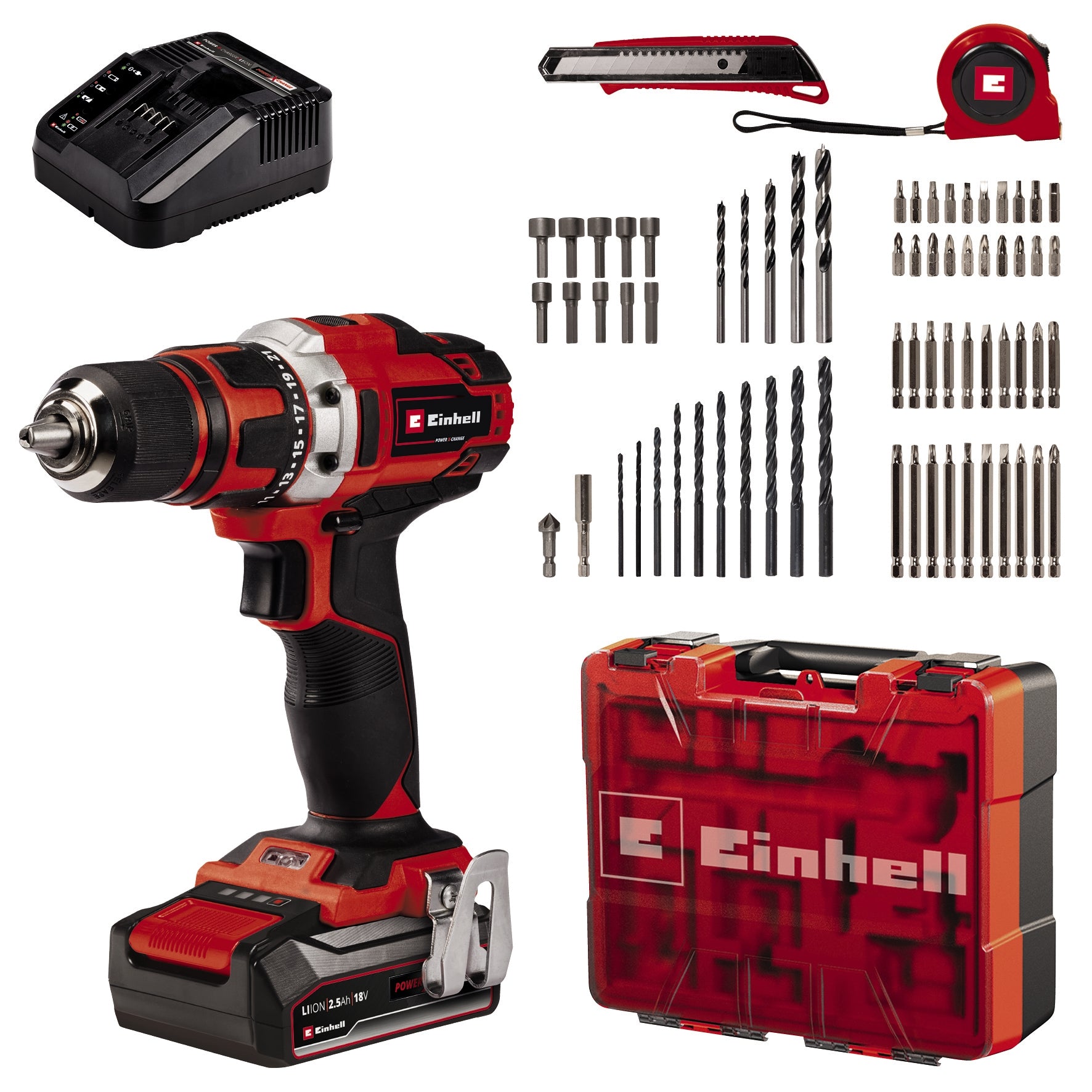 Akku-Bohrschrauber-Set TE-CD 18/40 Li, Power X-Change