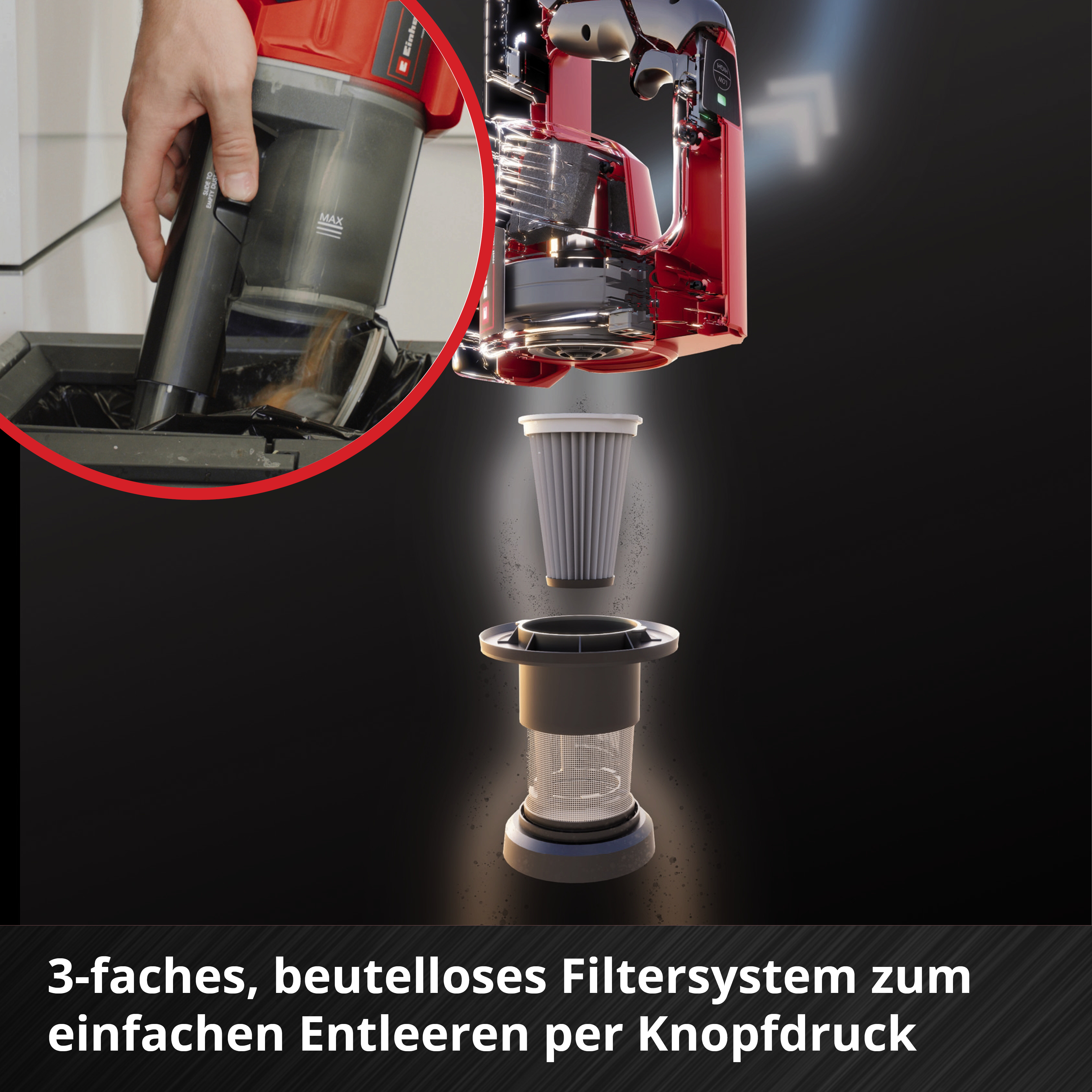 Akku-Stielstaubsauger TE-SV 18 Li-Solo