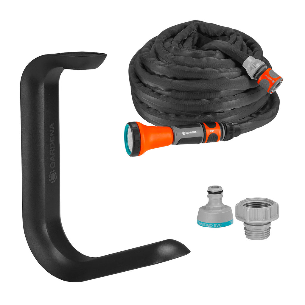 Textilschlauch Liano 10 m Set + Schlauchhalter TapFix