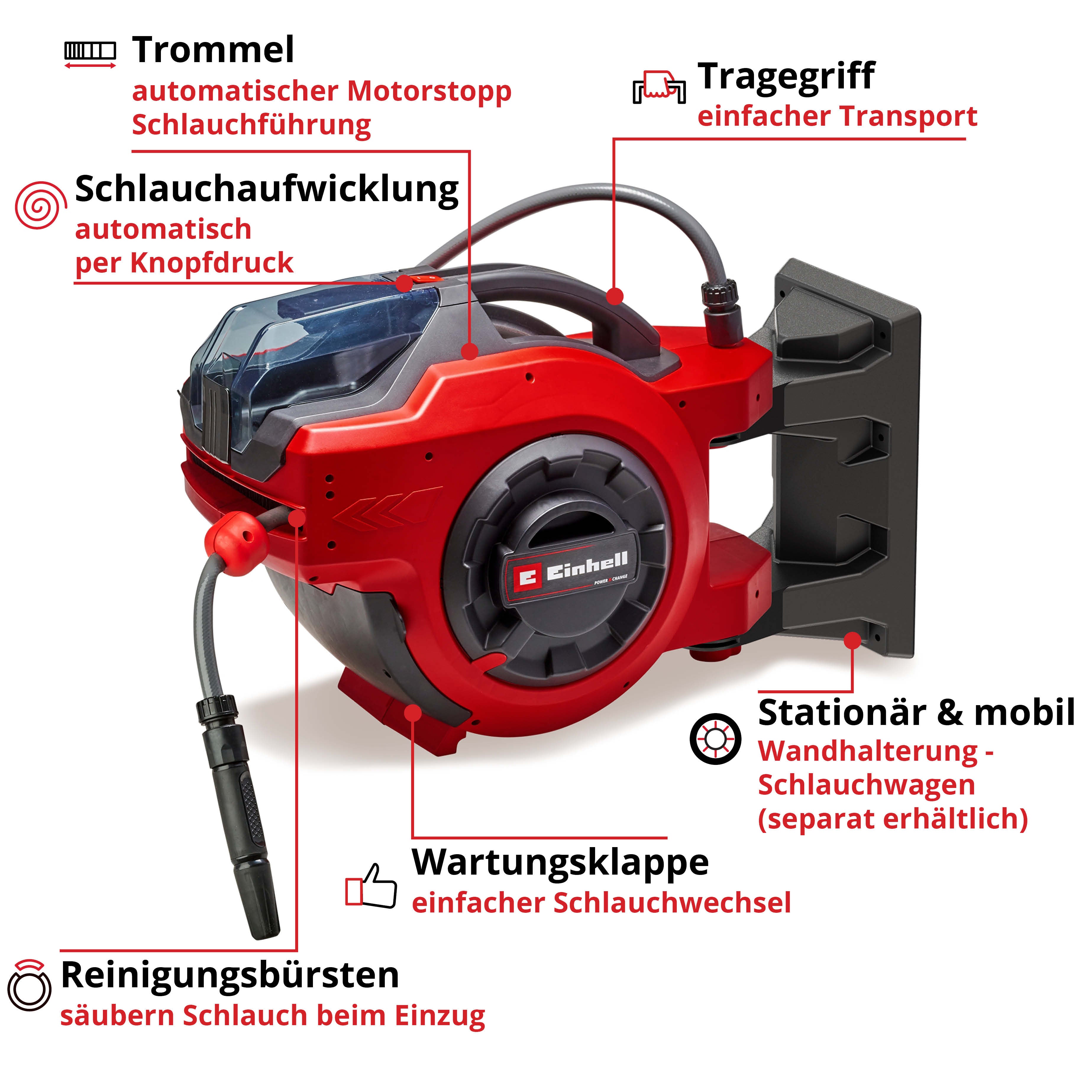 Akku-Schlauchtrommel GE-HR 18/30 Li-Solo