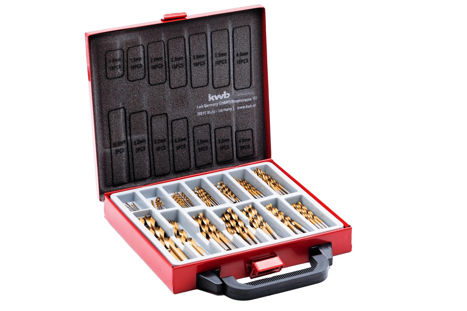 99-tlg. Titan-HSS-Spiralbohrer-Set