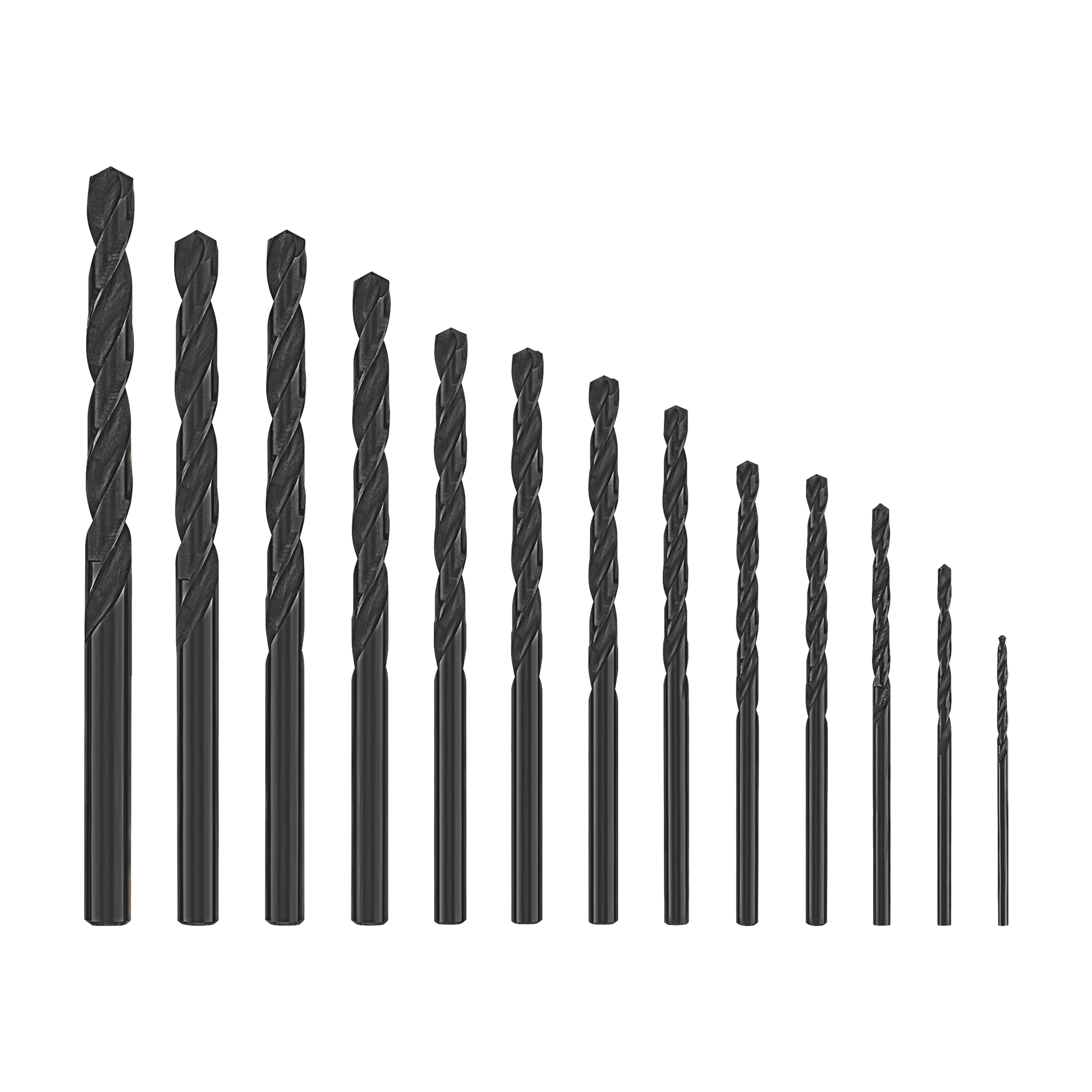 HSS-R Metallbohrer-Kassette, schwarz brüniert, 13-tlg., Ø 1,5 - 6,5 mm