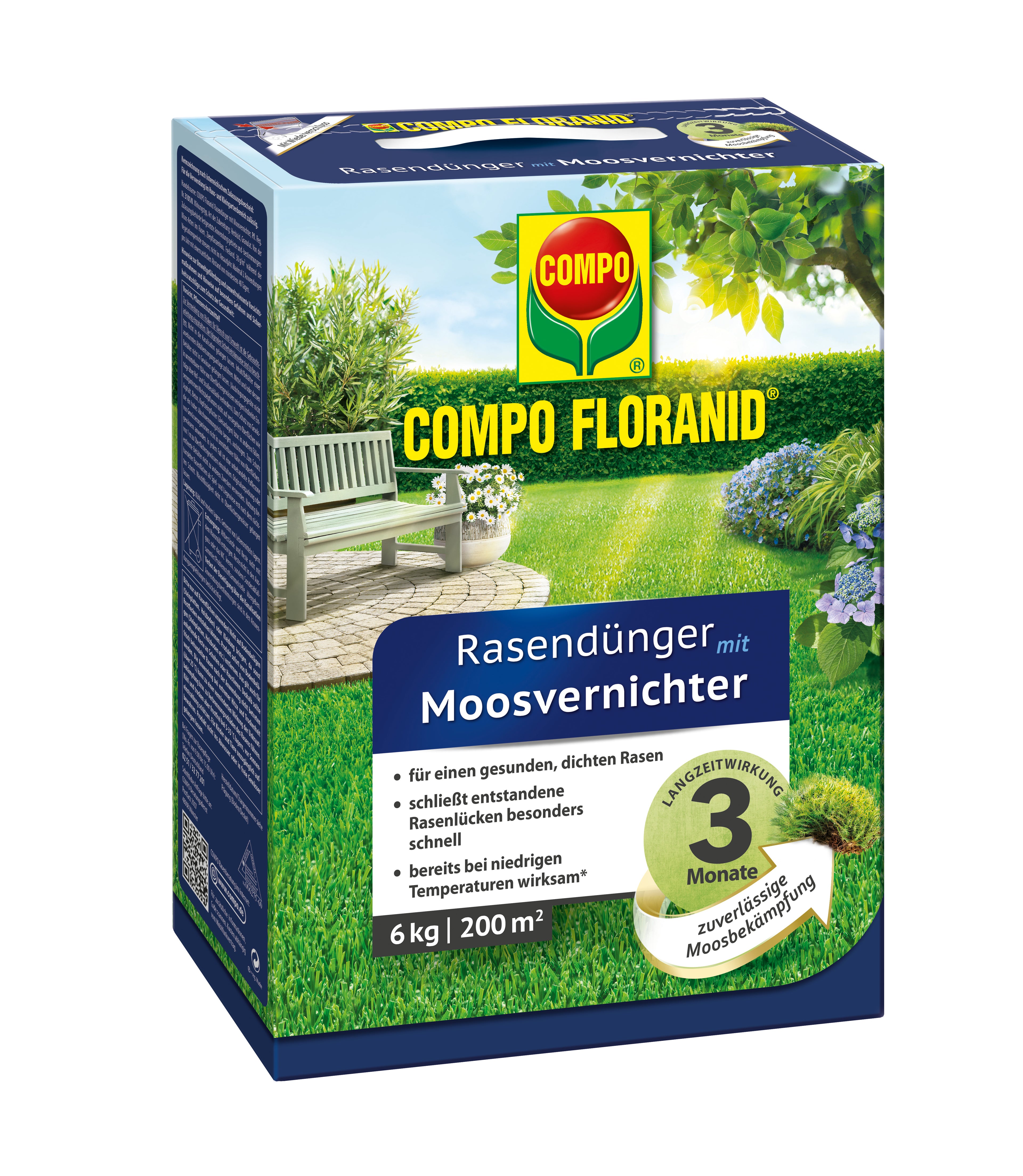 Rasendünger mit Moosvernichter und Langzeitwirkung