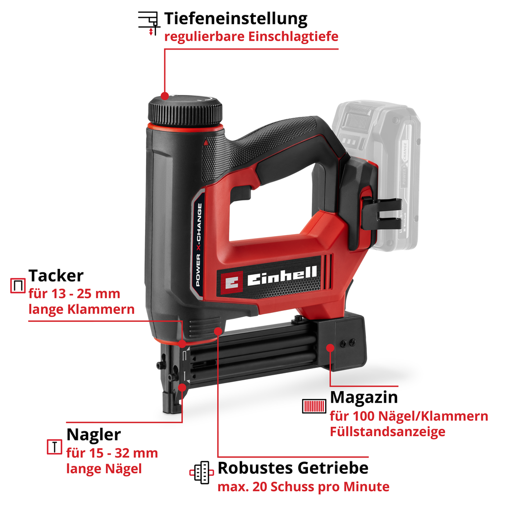 Akku-Tacker/Nagler TE-CN 18/32 Li - Solo