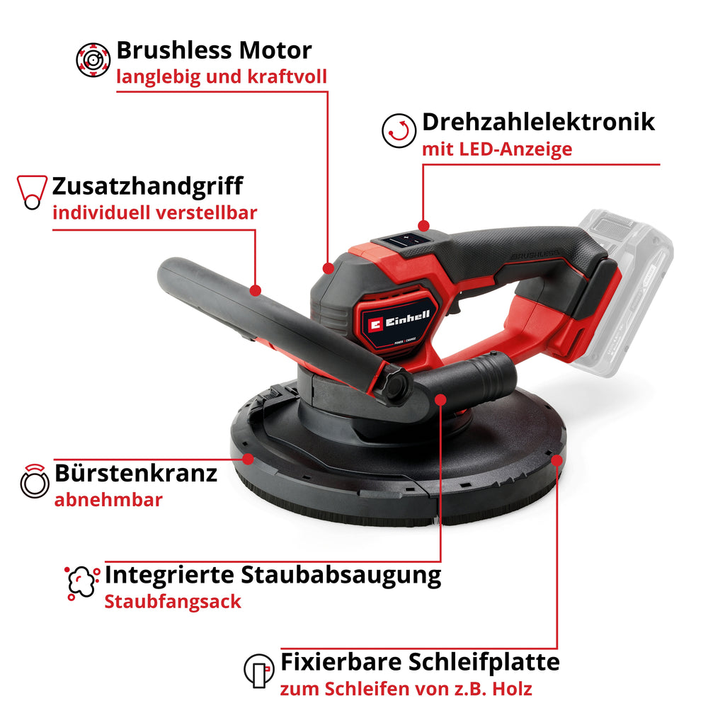 Akku-Trockenbauschleifer TP-DWS 18/225 Li BL Solo