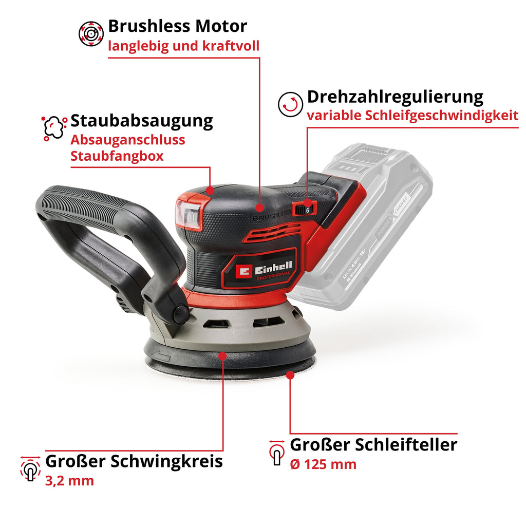 Akku-Exzenterschleifer TP-RS 18/32 Li BL - Solo