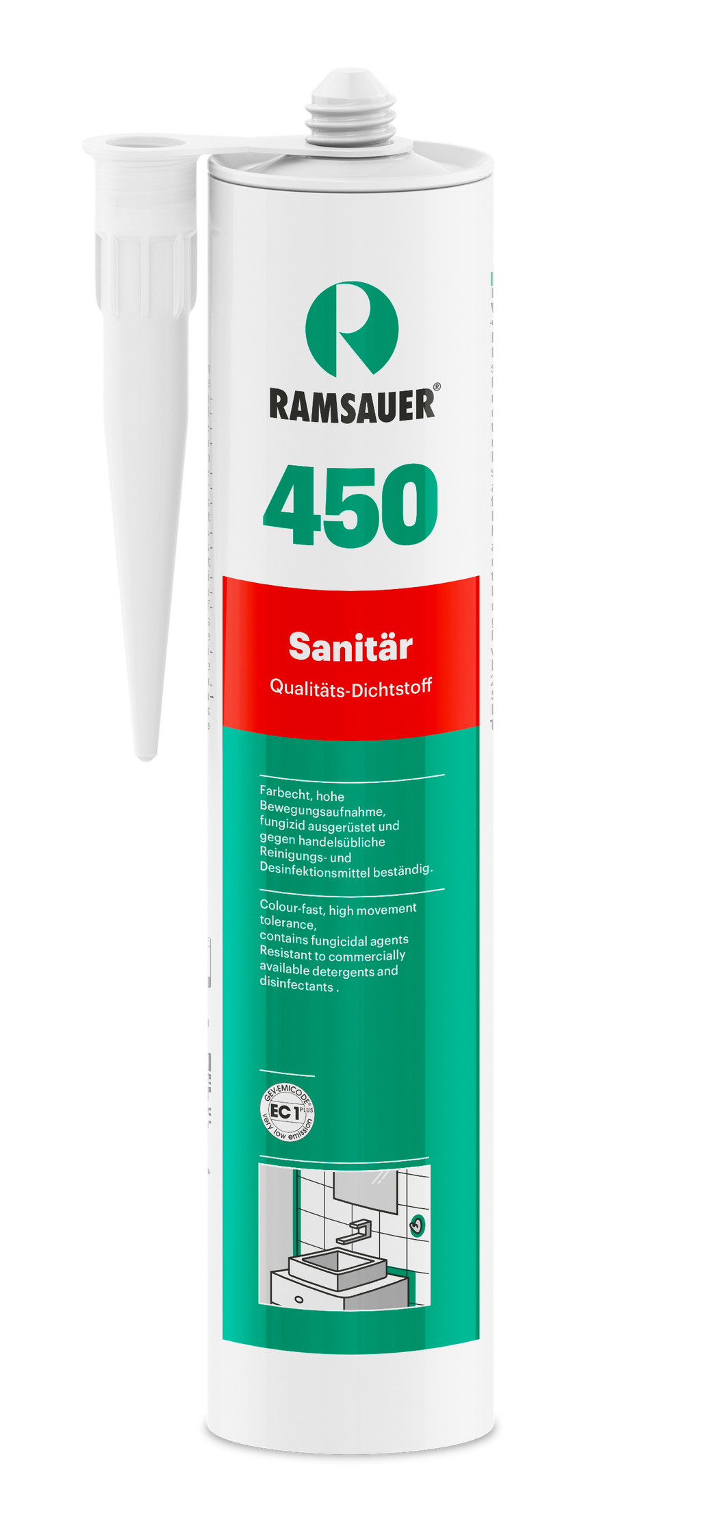 Silikon Dichtstoff 450 Sanitär, manhattan 310ml