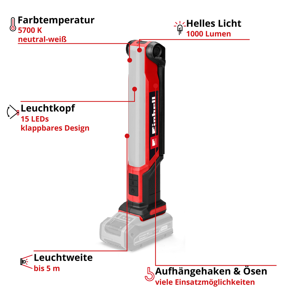 Akku-Lampe TE-CL 18/1000 S Li - Solo