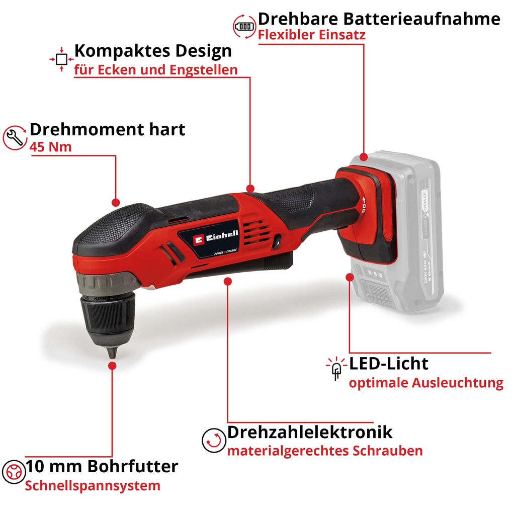 Akku-Winkelbohrmaschine TE-AD 18 Li - Solo