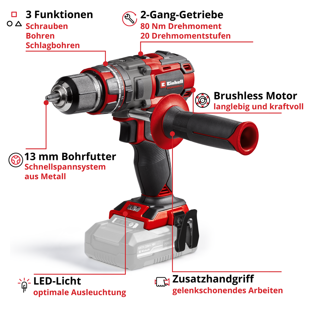 Akku-Schlagbohrschrauber TP-CD 18/80 Li-i BL - Solo