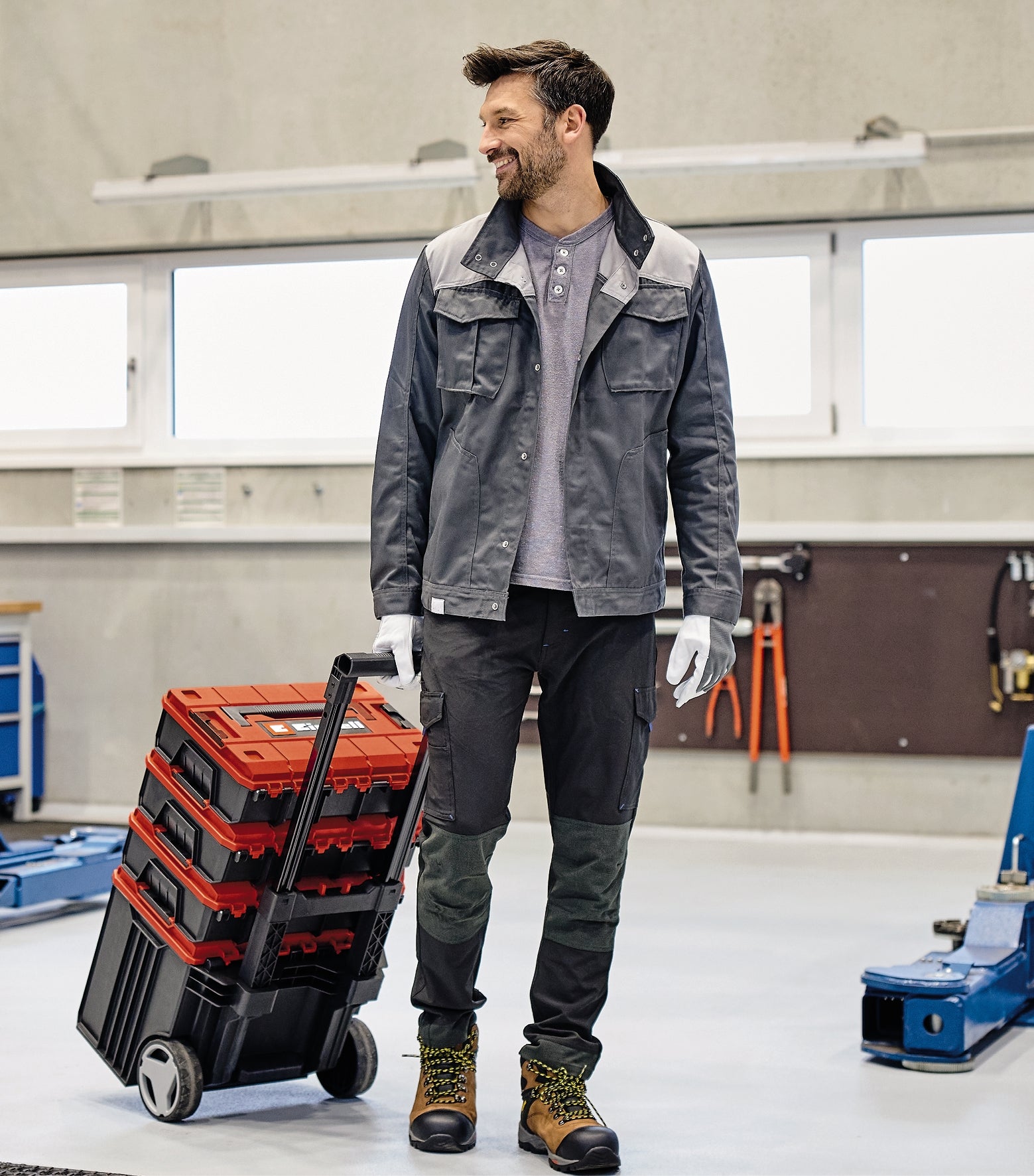 Systemkoffer E-Case L mit Rollen