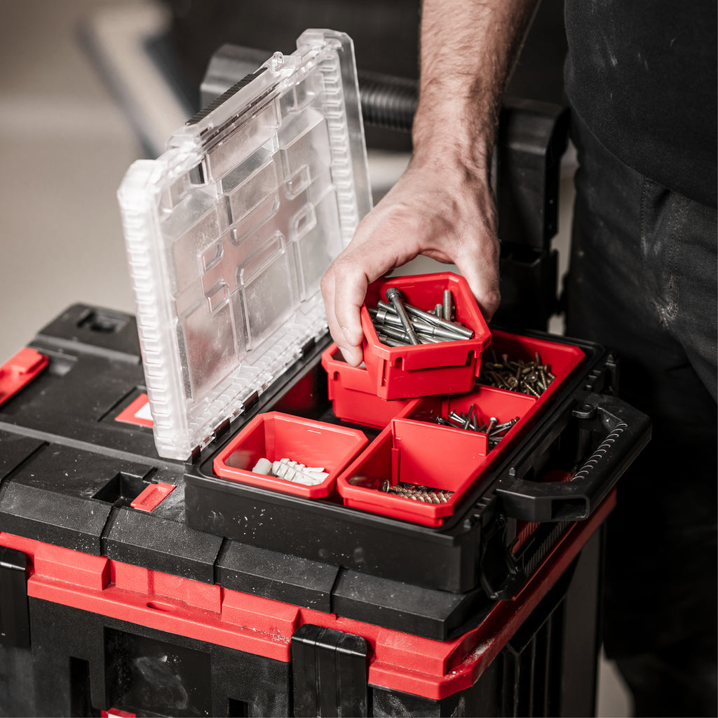 Systemkoffer E-Case Half Size Sortierbox