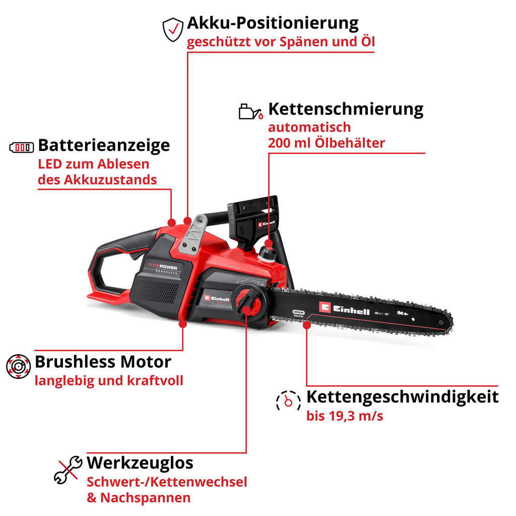 Akku-Kettensäge GP-LC 36/40 Li BL-Solo