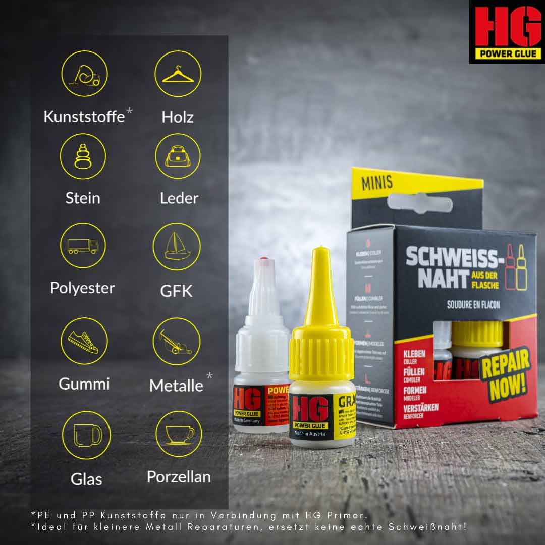 Schweißnaht aus der Flasche Mini 5 g + 10 g Granulat