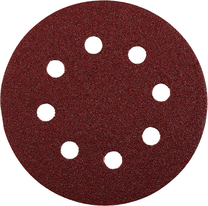 5 QUICK-STICK Schleifscheiben Ø 125 mm, gelocht, K 40 / K 120 / K 240, HOLZ & METALL, Edelkorund