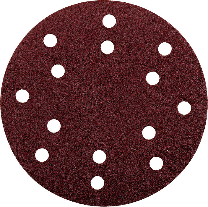 5 QUICK-STICK Schleifscheiben Ø 150 mm, gelocht, K 60, HOLZ & METALL, Edelkorund