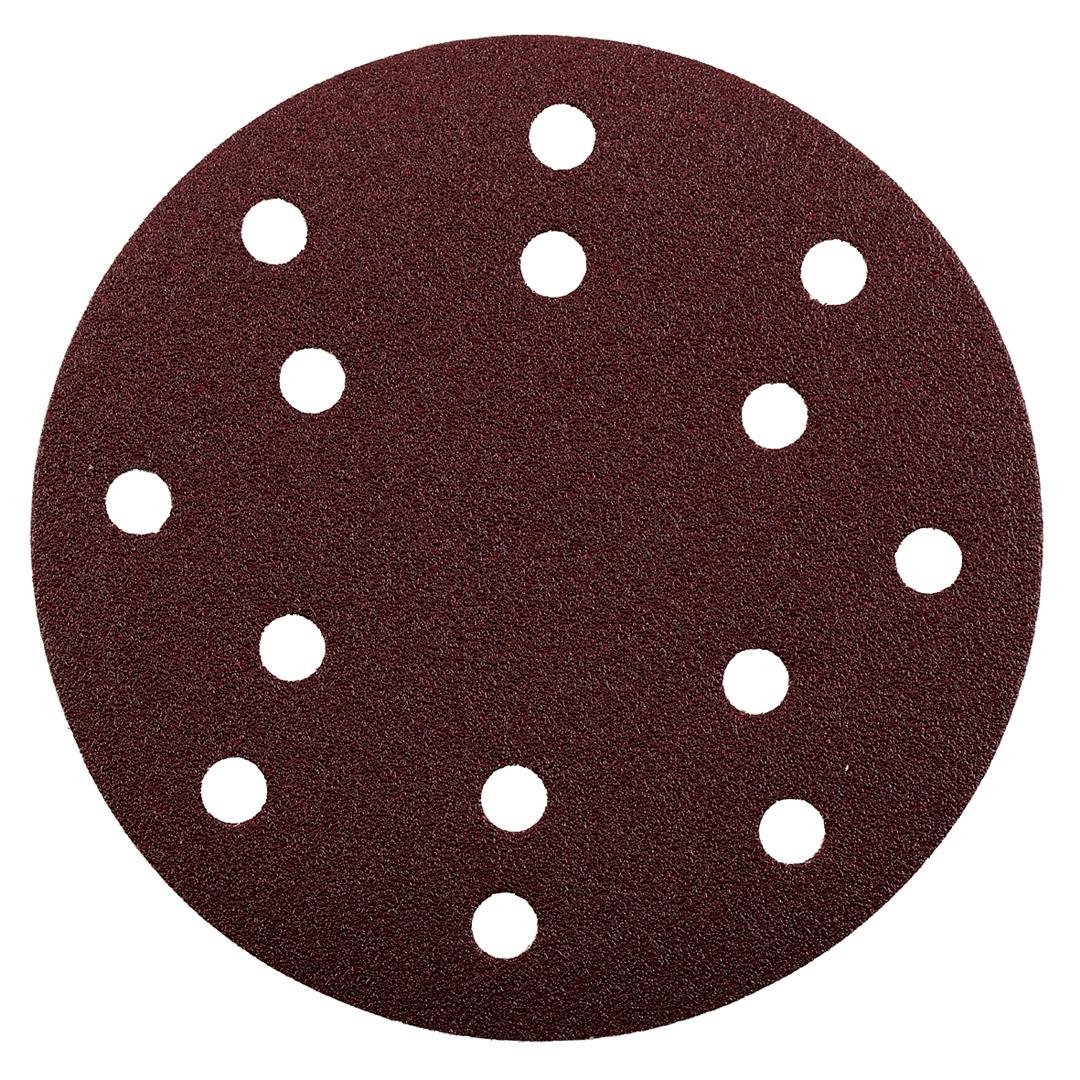 5 QUICK-STICK Schleifscheiben Ø 150 mm, gelocht, K 320, HOLZ & METALL, Edelkorund