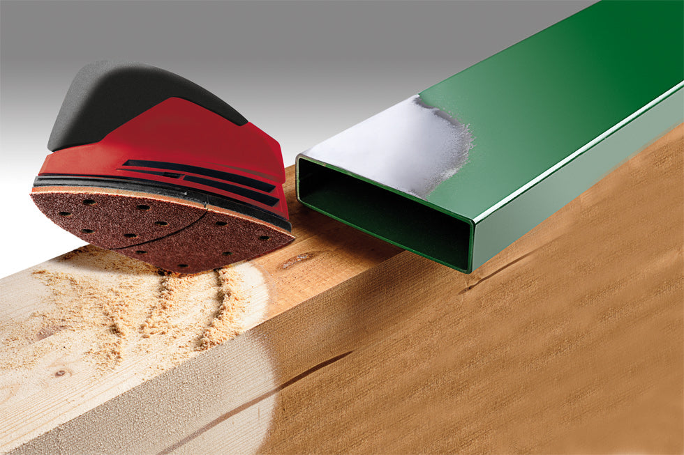 12 QUICK-STICK Schleifdreiecke, HOLZ & METALL, 100 x 62, 93 mm