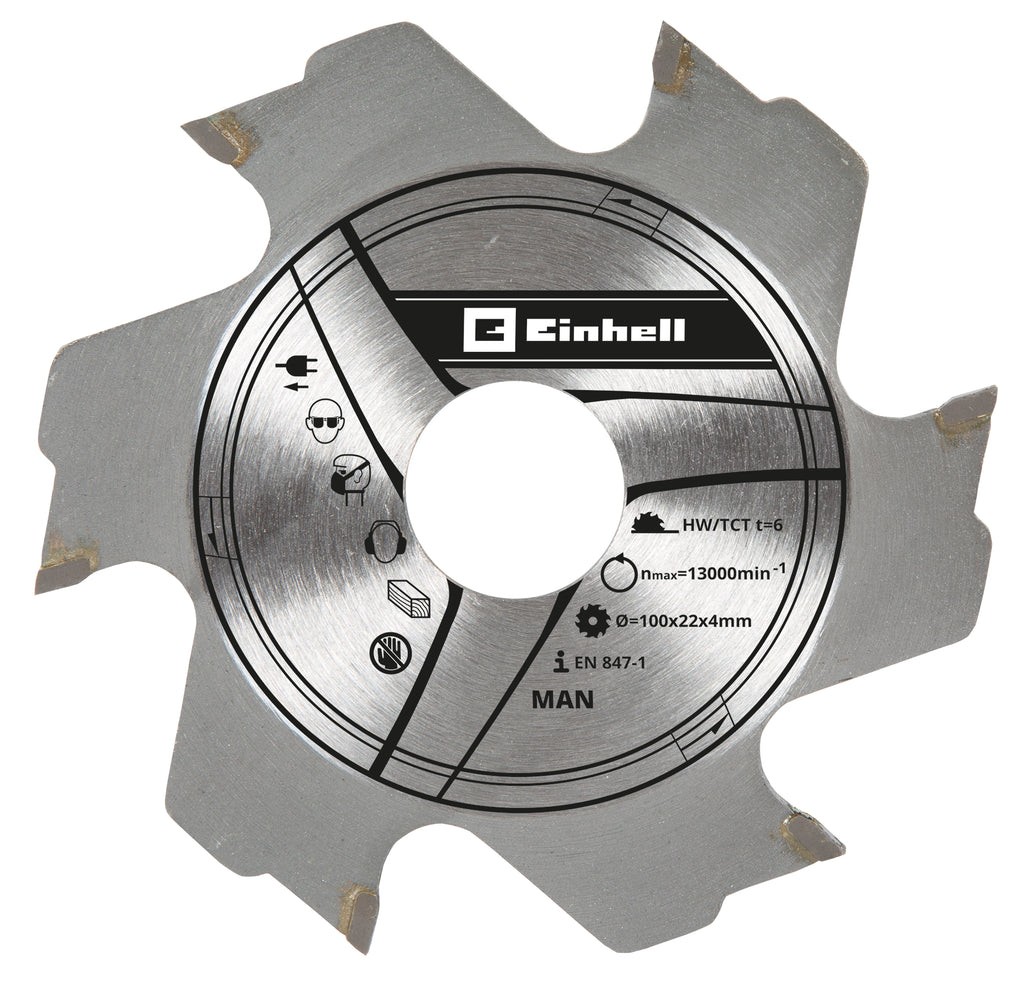 Flachdübelfräsen-Zubehör Fräserblatt 100x22x4,0 mm 6Z.