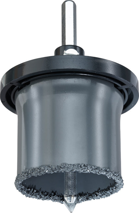 Lochsäge hartmetallbestreut, mit Trägerteller und Zentrierbohrer, ø 68 mm