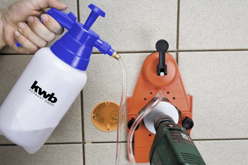 Wassersystem mit Schlauch für Diamant-Lochsägen