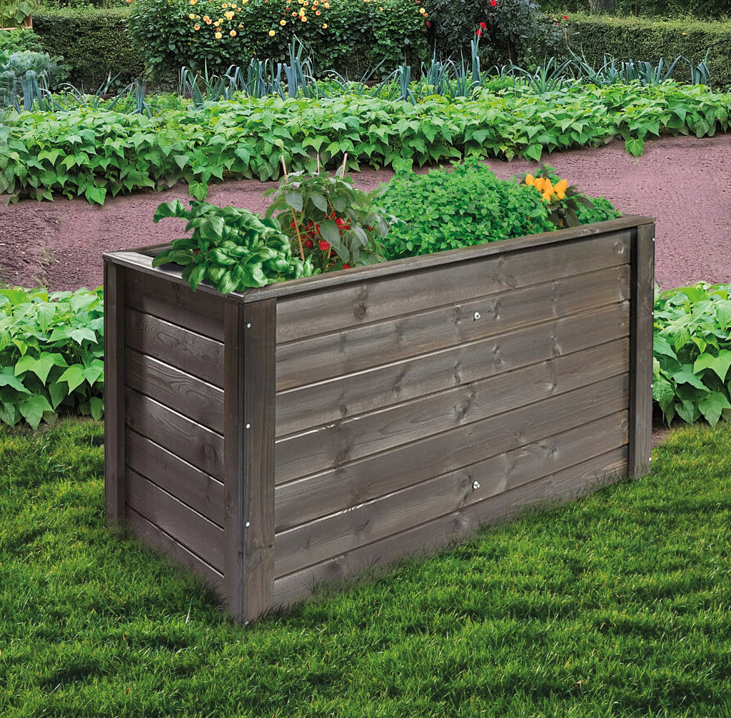 Hochbeet grau lasiert 150x80x80 cm