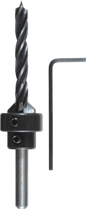 Holzspiralbohrer-Set ø 3 mm mit Aufstecksenker und Tiefenstop 3-tlg.