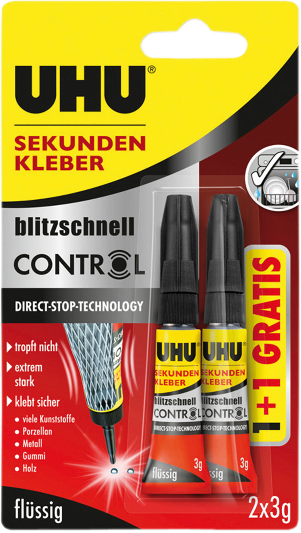 Sekundenkleber Control 3 g 1+1 GRATIS