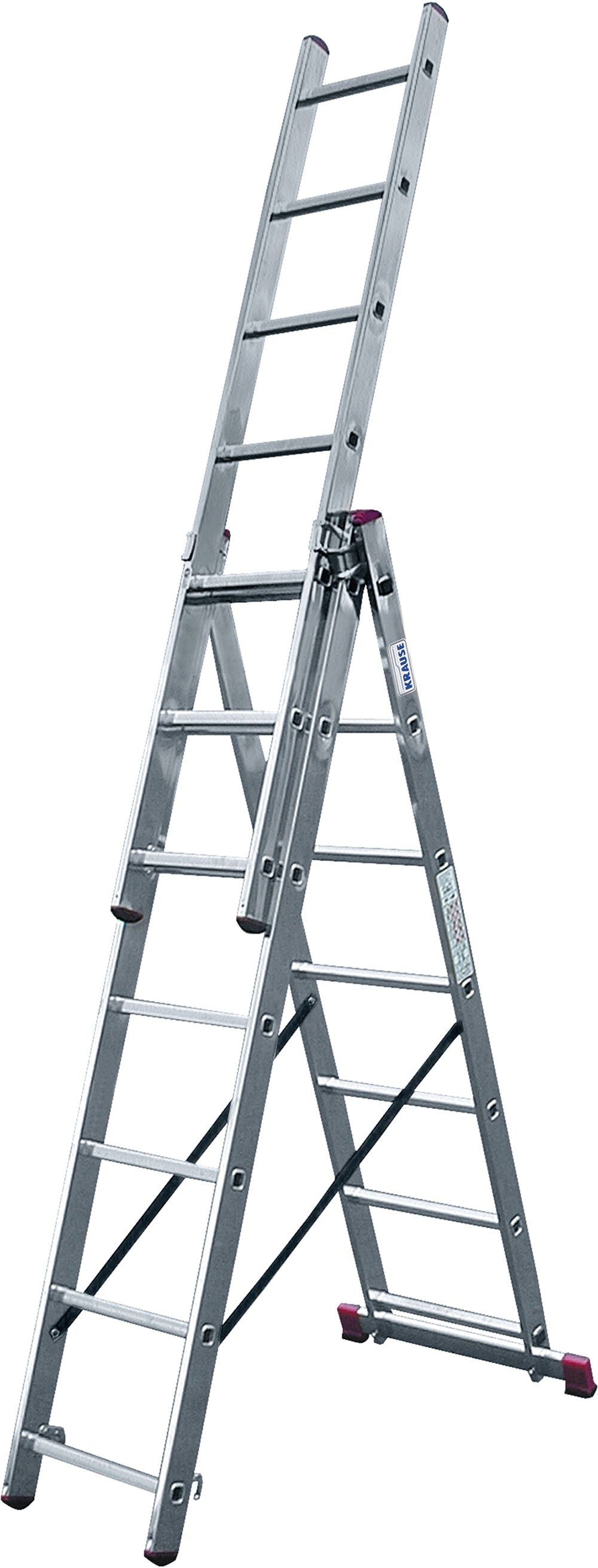 Alu-Kombileiter m. Treppenfunktion 3 x 7 Sprossen