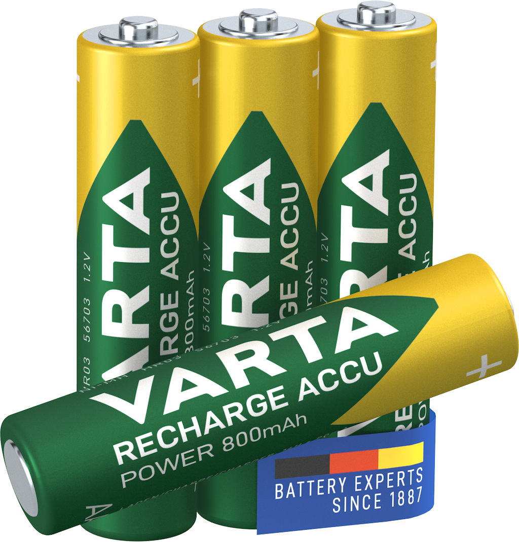 4 NiMH-Akku-Batterien Micro AAA