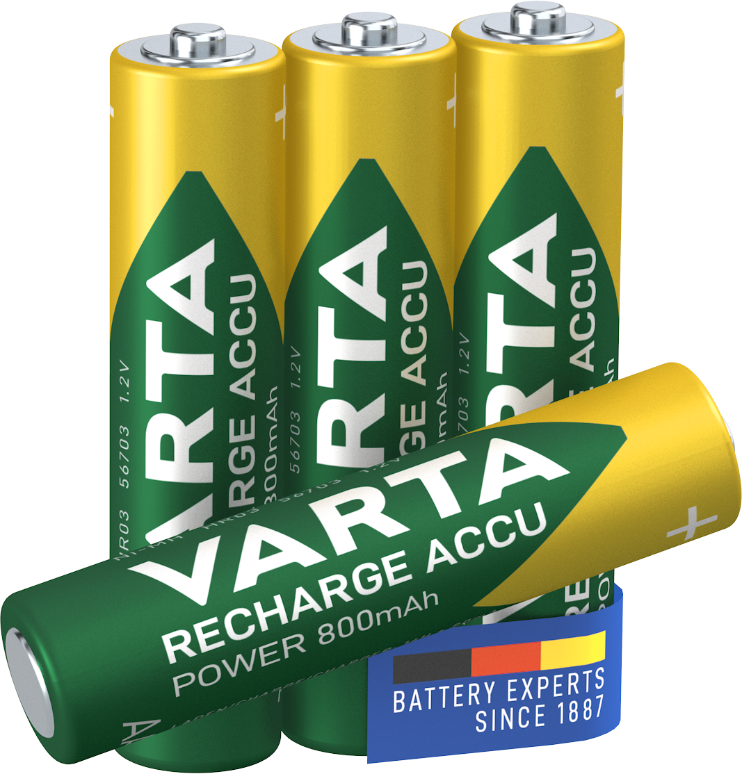 4 NiMH-Akku-Batterien Micro AAA