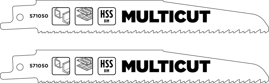 MULTICUT HSS-Bi-Metall-Säbelsägeblätter, Metallbearbeitung, fein- grob