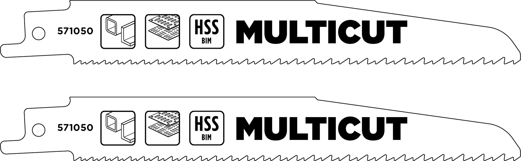 MULTICUT HSS-Bi-Metall-Säbelsägeblätter, Metallbearbeitung, fein- grob