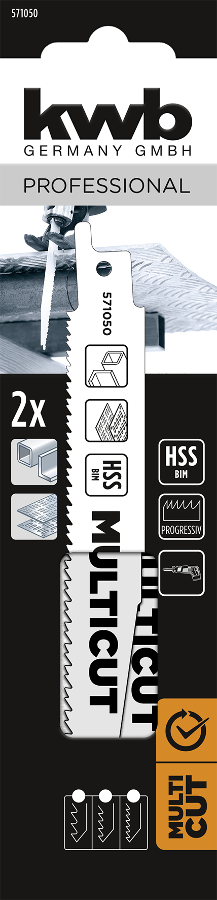 MULTICUT HSS-Bi-Metall-Säbelsägeblätter, Metallbearbeitung, fein- grob
