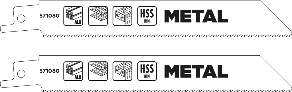 HSS-Bi-Metall-Säbelsägeblätter 152/132 mm, Metallbearbeitung, mittel