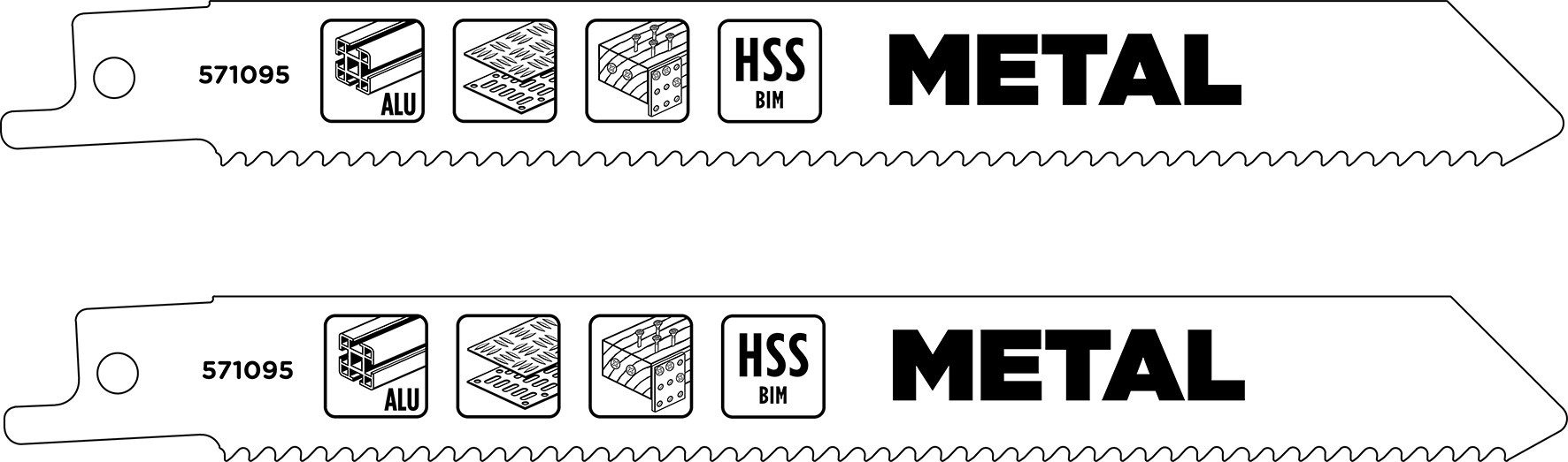 HSS-Bi-Metall-Säbelsägeblätter, Metallbearbeitung, grob