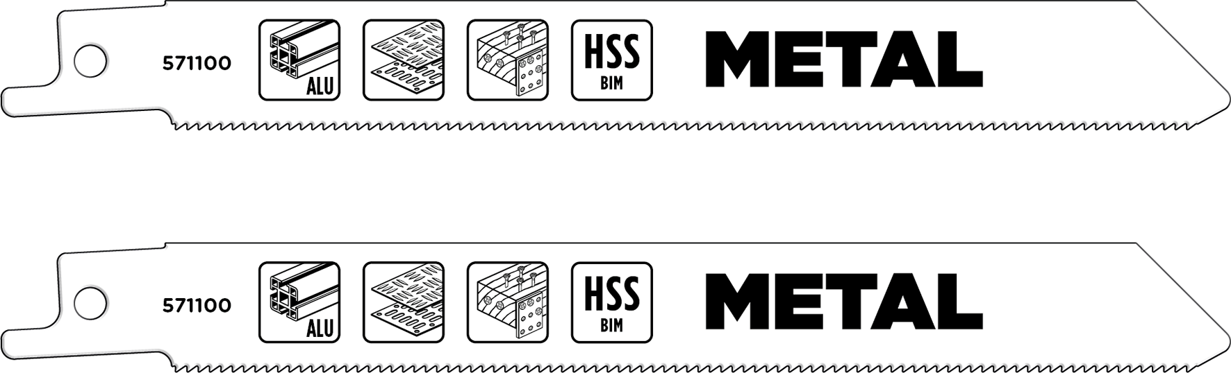 HSS-Bi-Metall-Säbelsägeblätter, Metallbearbeitung, fein