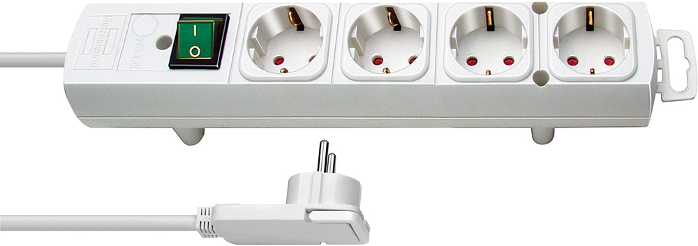 4-fach-Steckdosenleiste mit Flachstecker 2 m