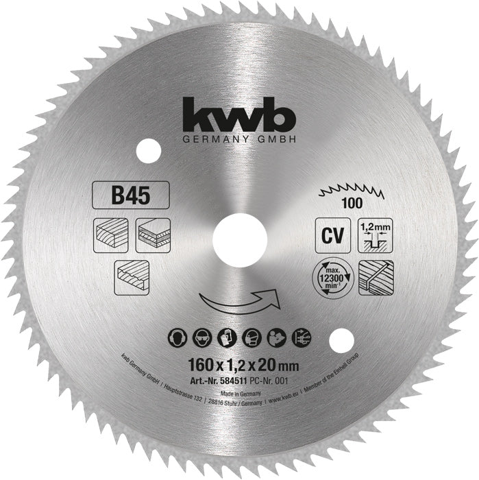 Profilholz-Kreissägeblätter für Handkreissägen Ø 160 x 20 mm