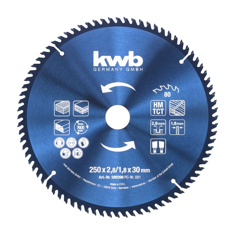 Kreissägeblattsatz 250x30mm - 3-tlg.