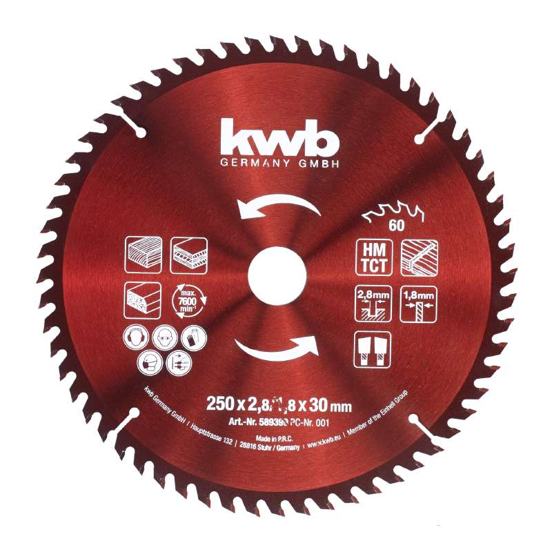 Kreissägeblattsatz 250x30mm - 3-tlg.