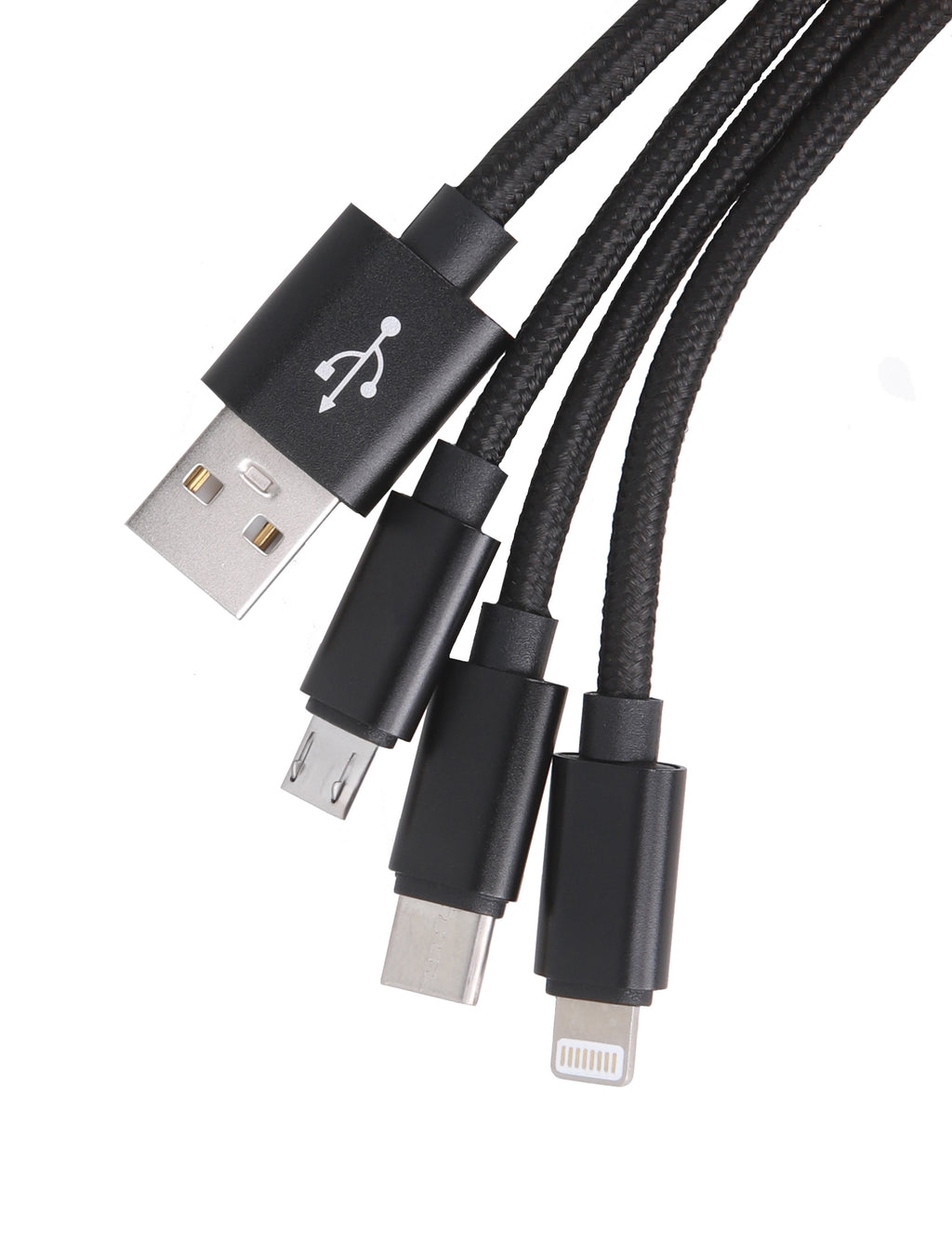 3in1 USB Ladekabel für USB-C, Lightning und Micro USB Schnittstelle