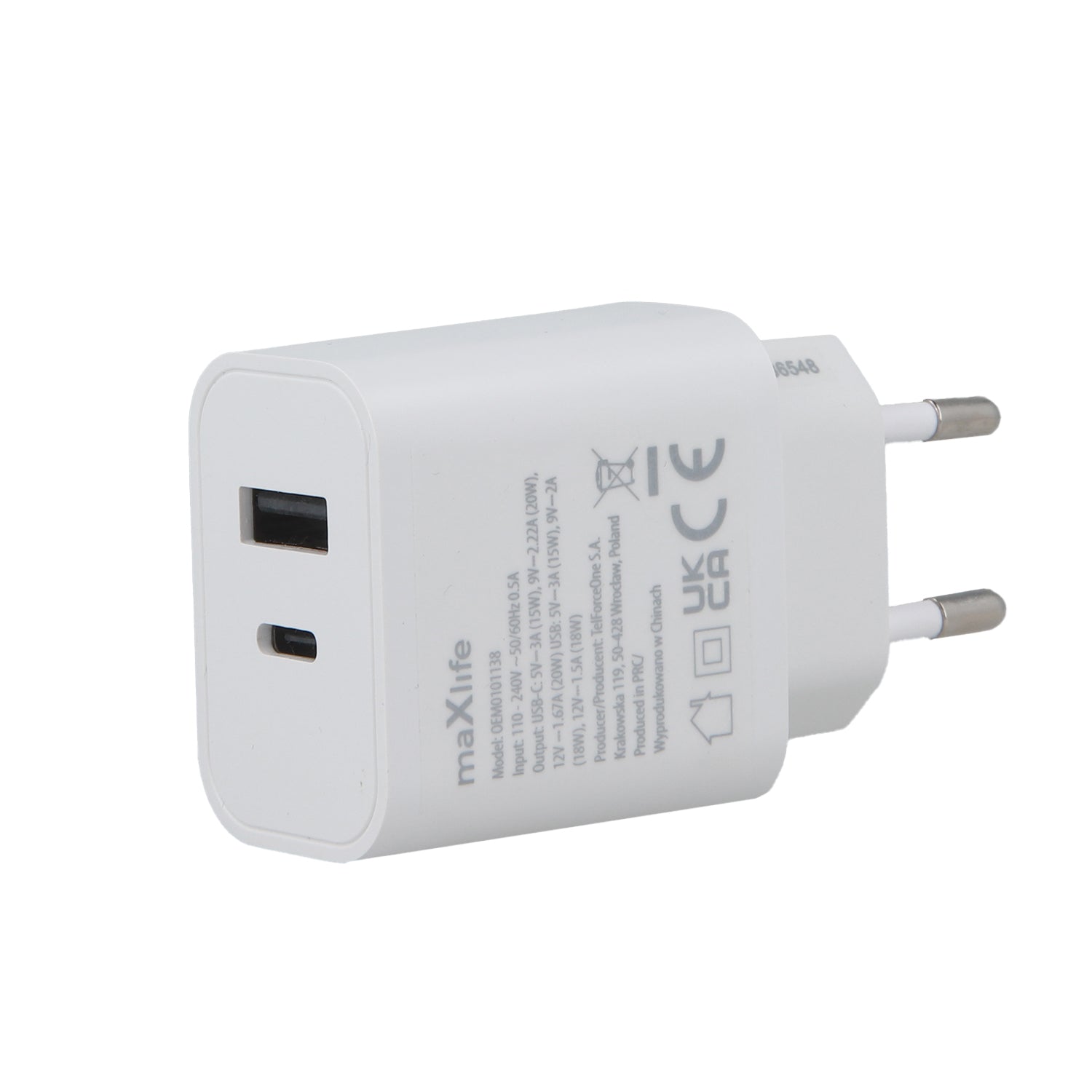 20W PD Wandlader mit USB-C und USB-A Schnittstelle