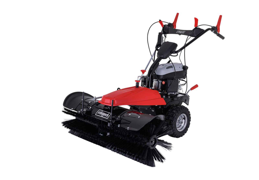 Benzin-Kehrmaschine + Schneeschild