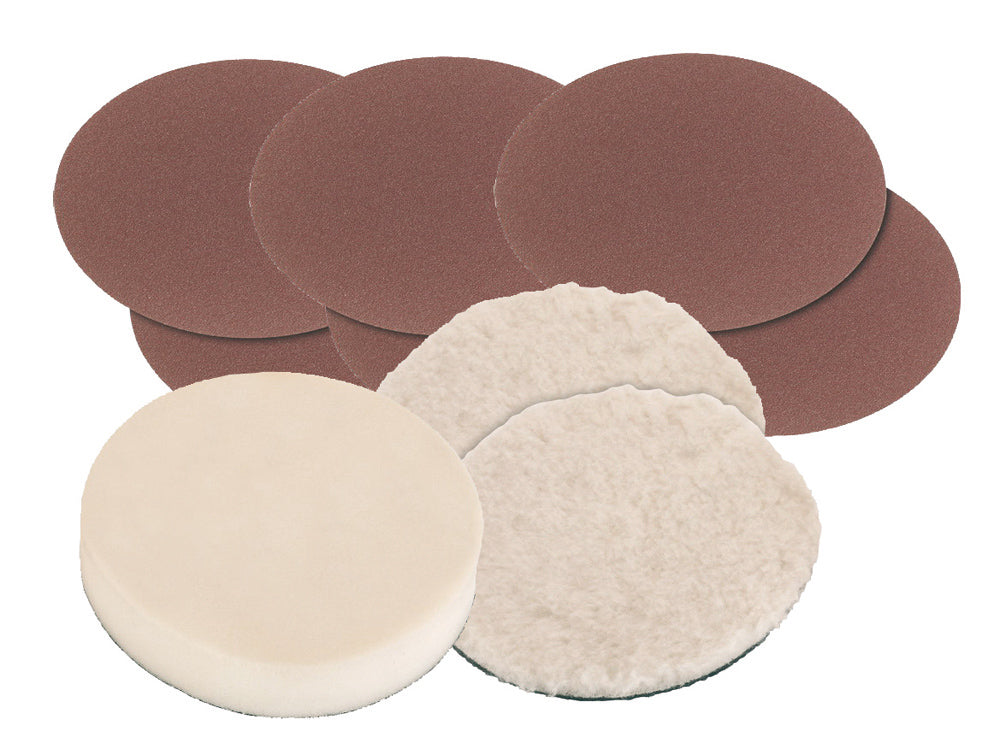 Polierhauben- und Schleif- Set 9-tlg. 180 mm Ø