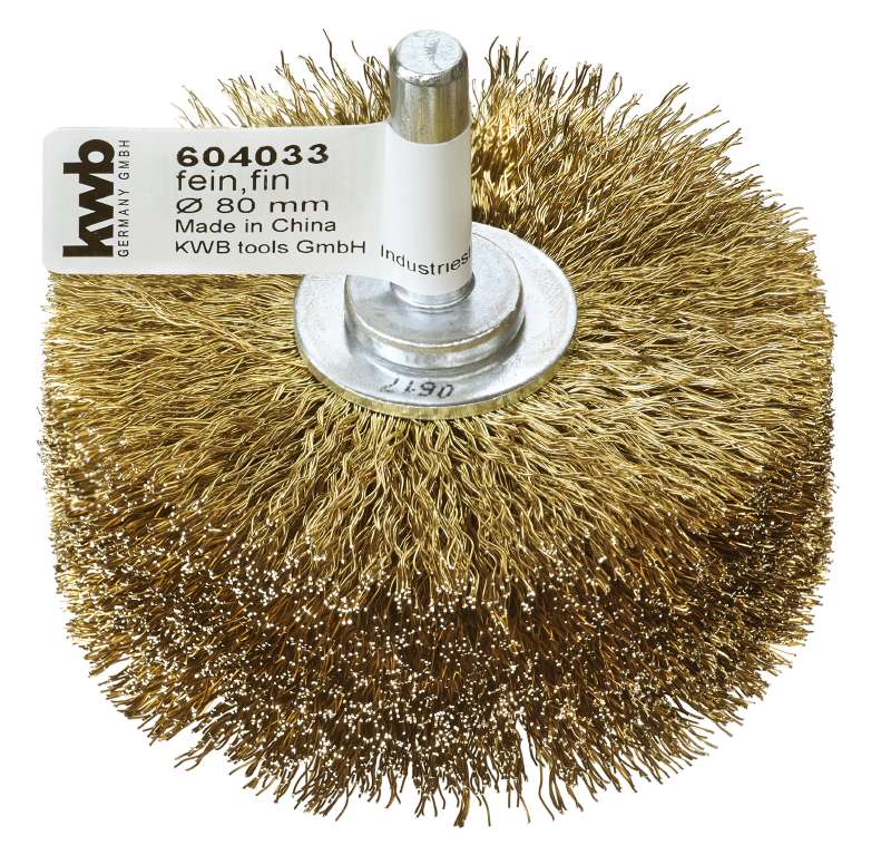 Holzstrukturbürste, HSS Stahldraht vermessingt, ø 80 mm