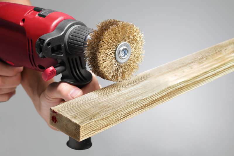 Holzstrukturbürste, HSS Stahldraht vermessingt, ø 80 mm