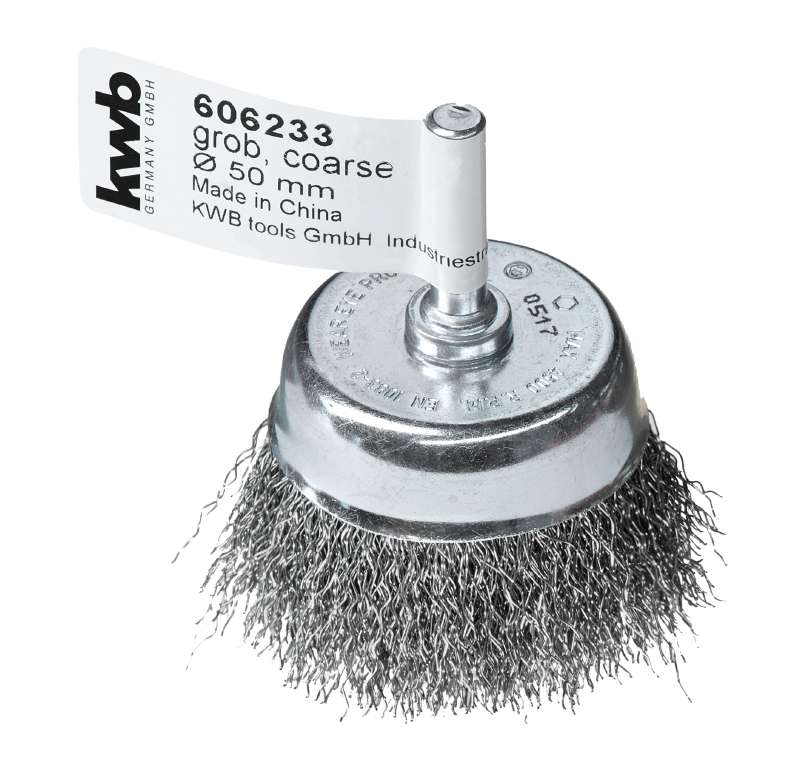 Topfbürste, HSS Stahldraht, gewellt, Ø 50 mm, grob