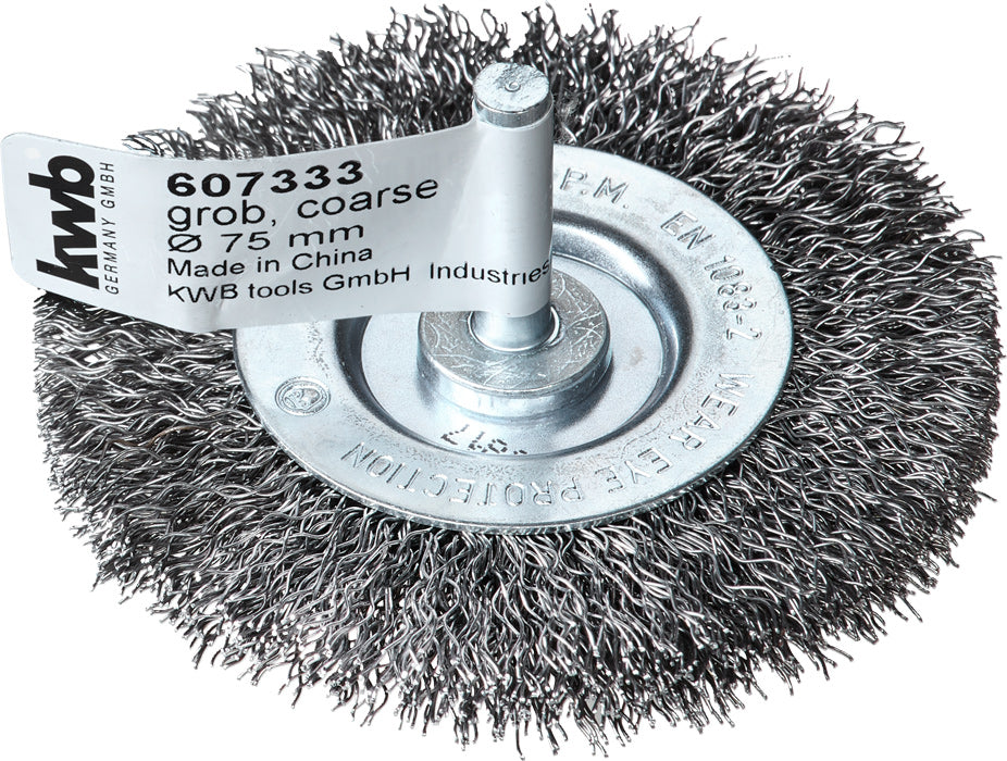 Scheibenbürste, HSS Stahldraht, gewellt, Ø 75 mm, grob