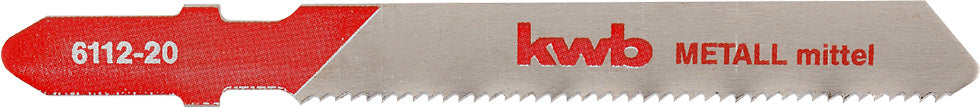 5 Stichsägeblätter, Metallbearbeitung, HSS, mittel